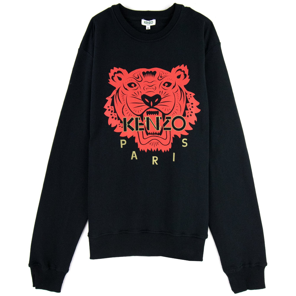 Kenzo Red Tiger Print Sweatshirt Black/red