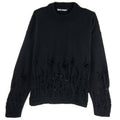 Palm Angels Distressed Flames Sweater Black/white