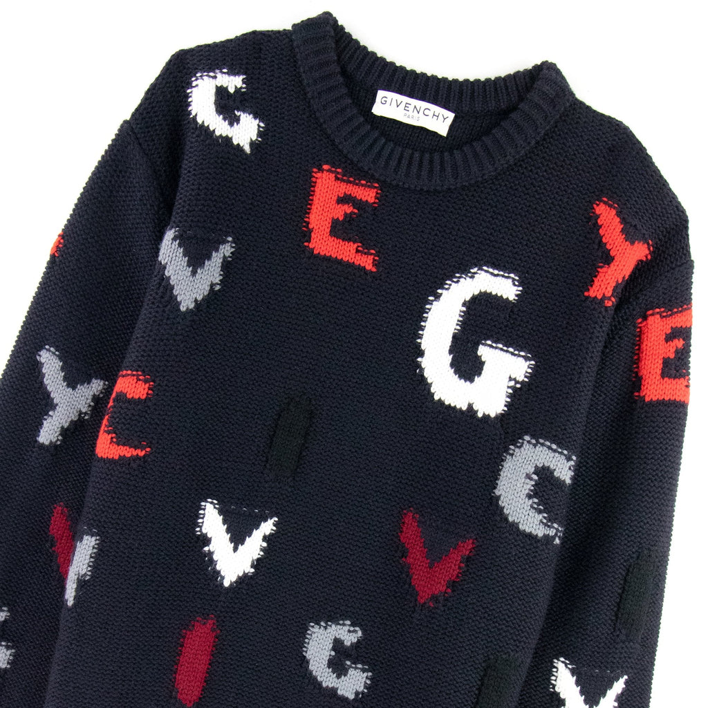 Givenchy Knitted sweatshirt Letters Bold Black
