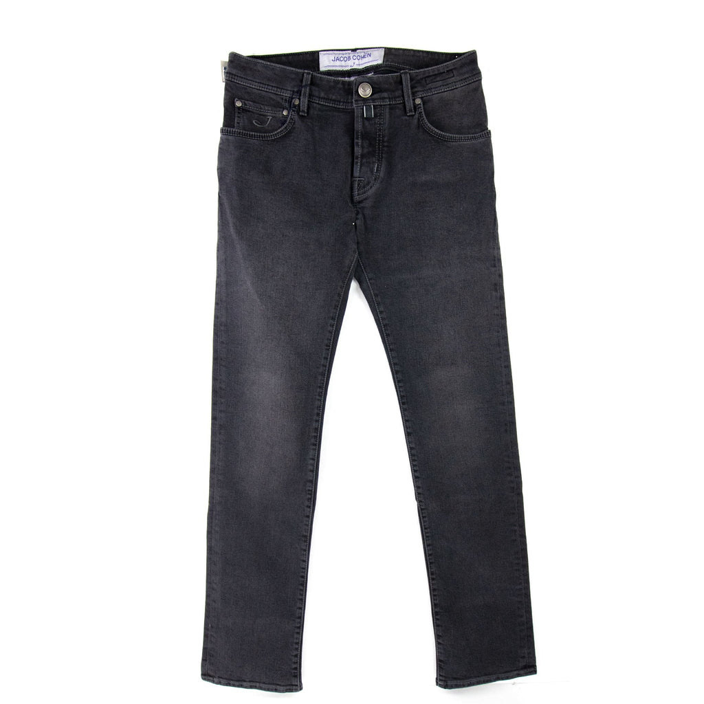 Jacob Cohen Black Patch Stretch Jeans Dark Grey 001