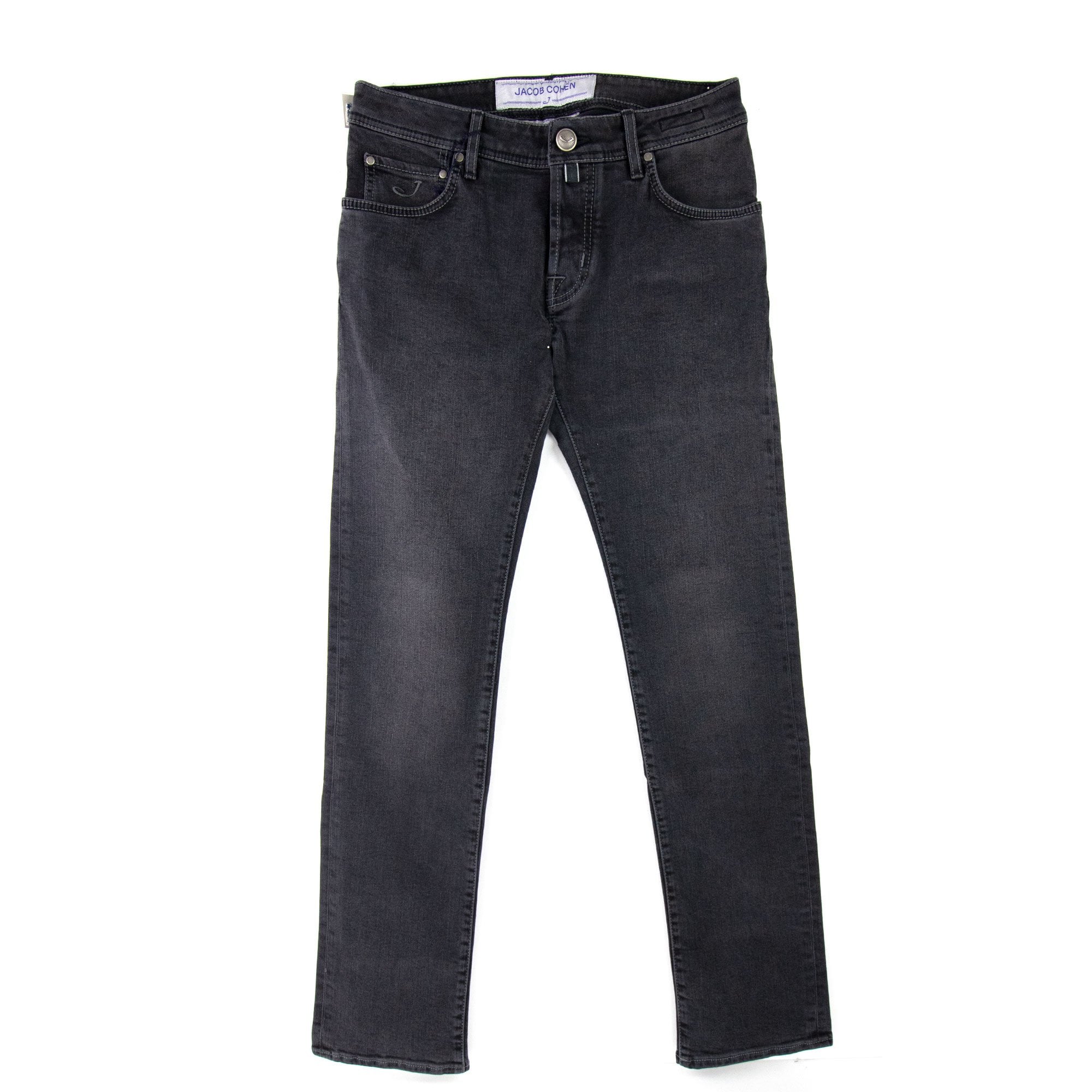 Jacob Cohen Black Patch Stretch Jeans Dark Grey 001