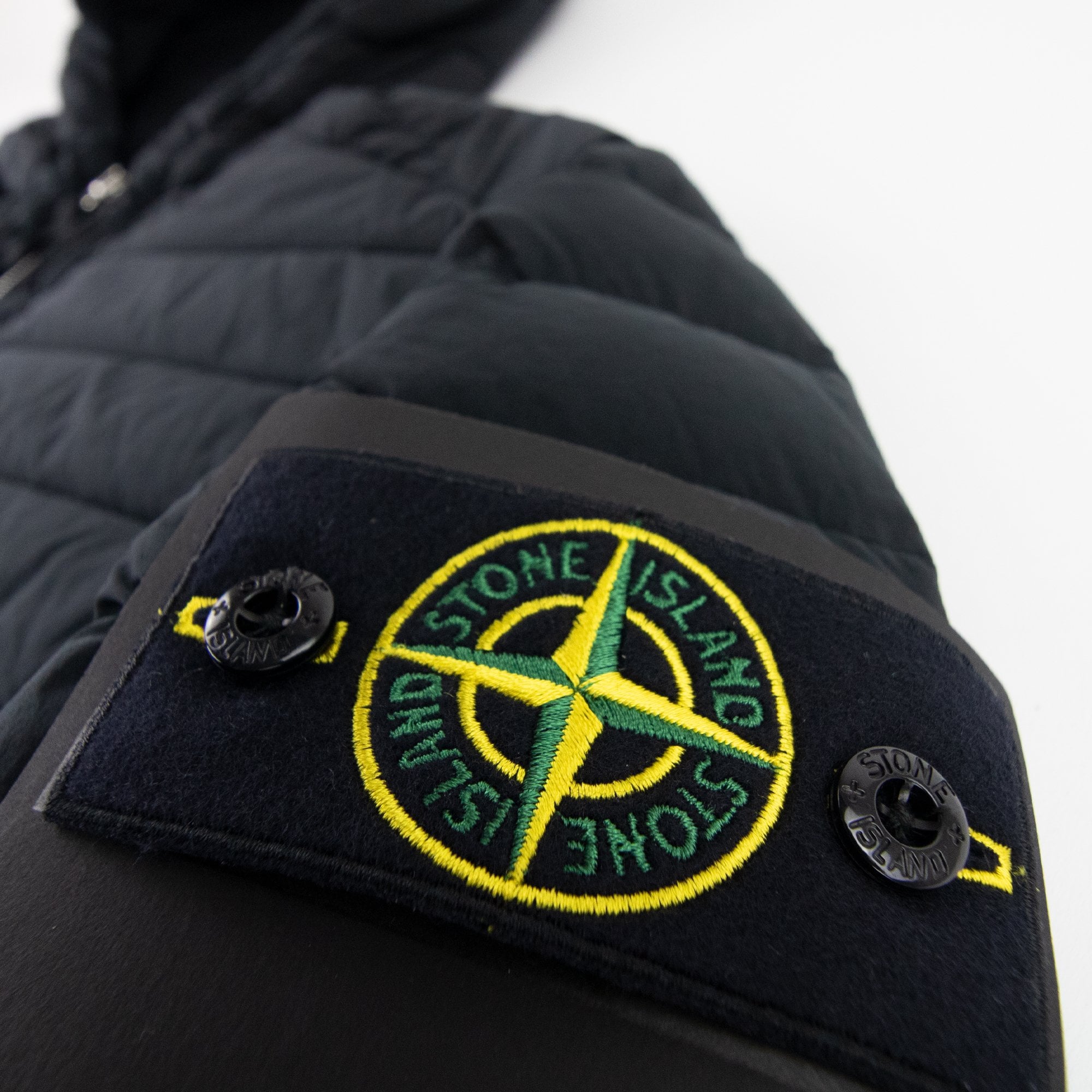 Stone Island Loom Woven Padded Jacket Black V0029