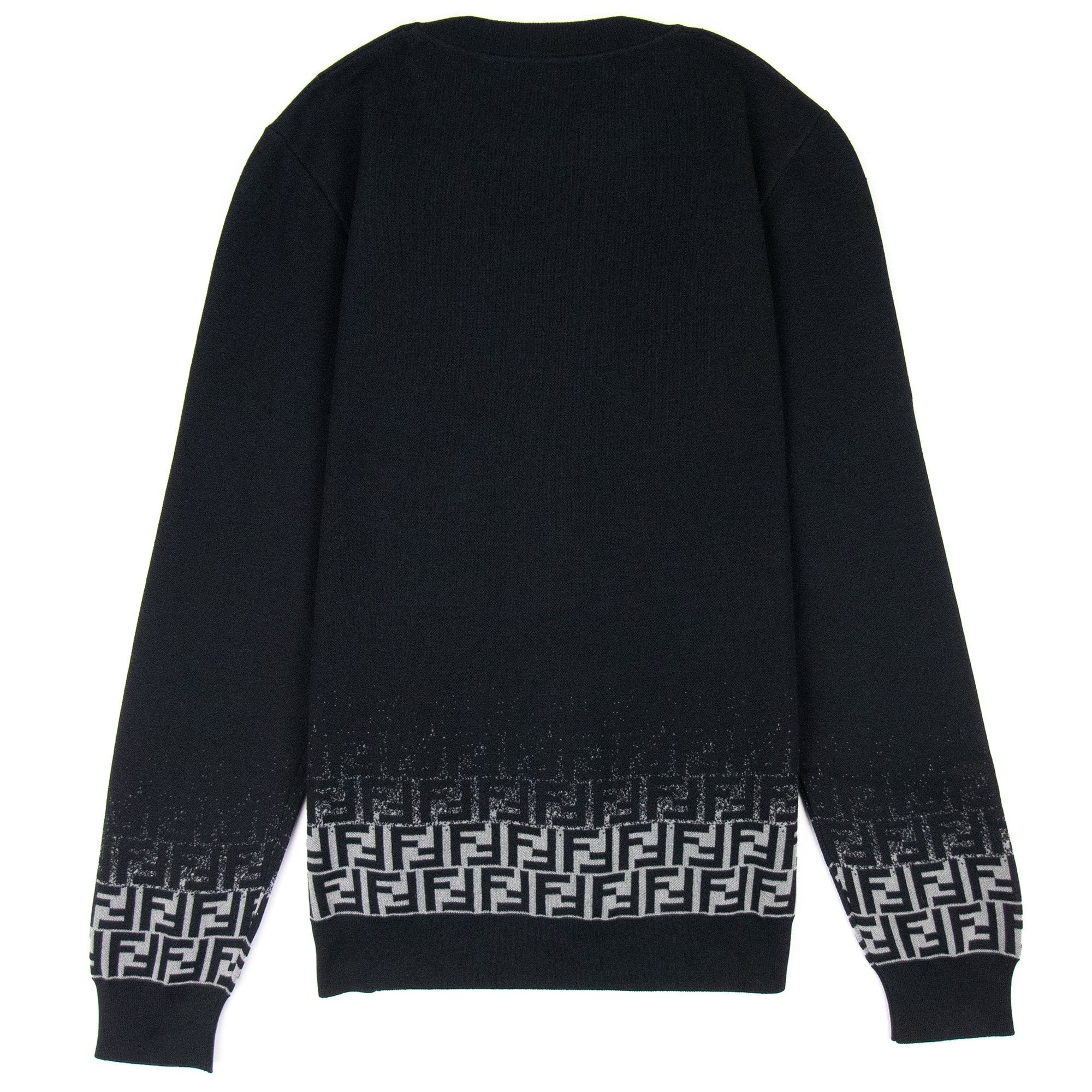 Fendi Girocollo Degrade FF Knitted Sweatshirt Black
