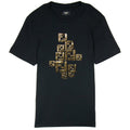 Fendi Golden Shiny FF Logo T Shirt Black