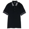 Fendi Collar Logo Print S/S Polo Shirt Black