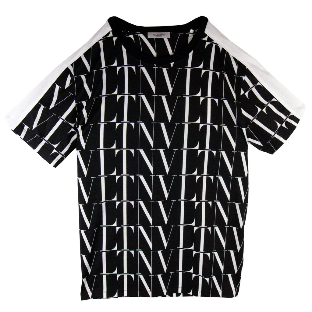 Valentino Logo Times Print T Shirt Black/white
