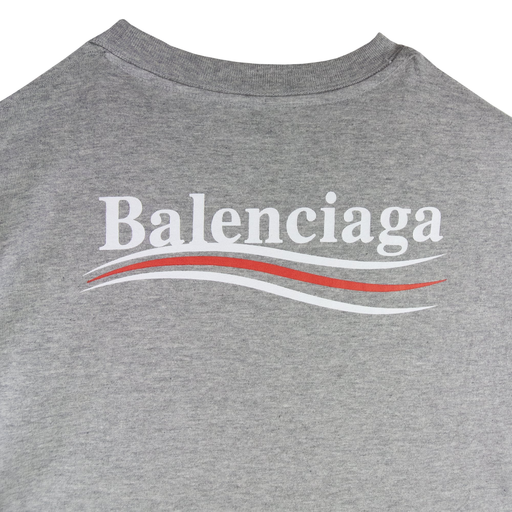 Balenciaga Political S/s T Shirt Grey 1300
