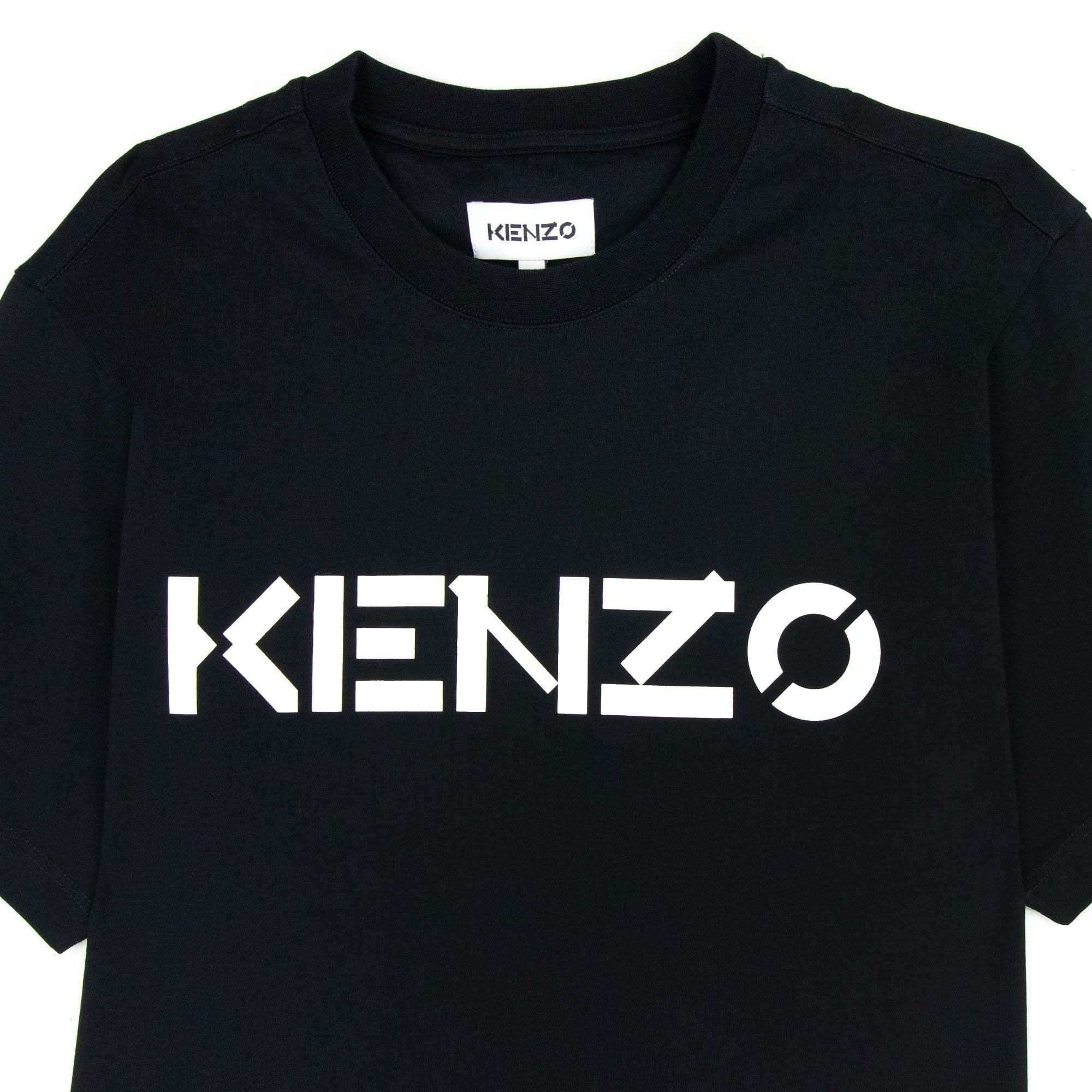 Kenzo Logo Print Crewneck T Shirt Black