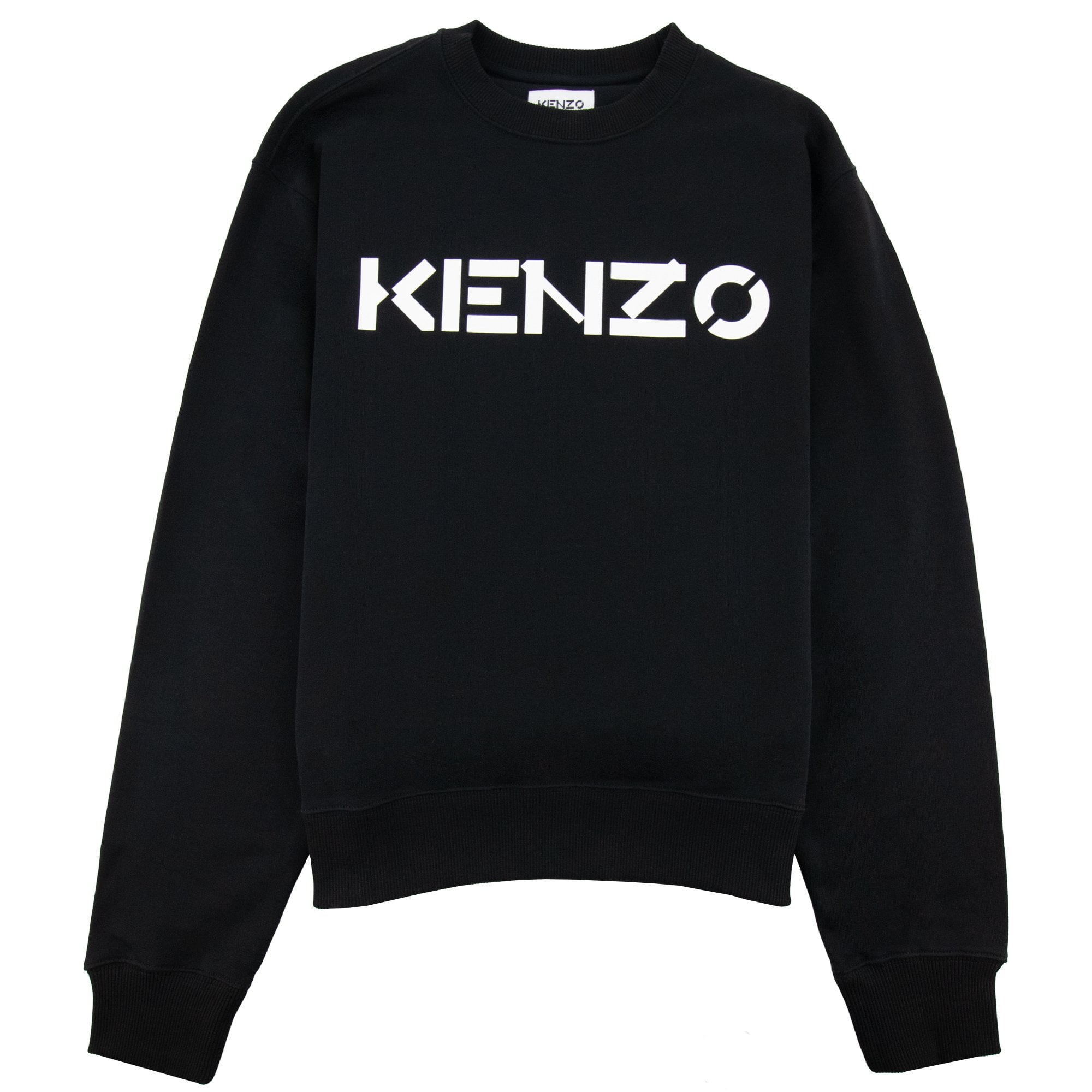 Kenzo Logo Print Crewneck Sweatshirt Black/white