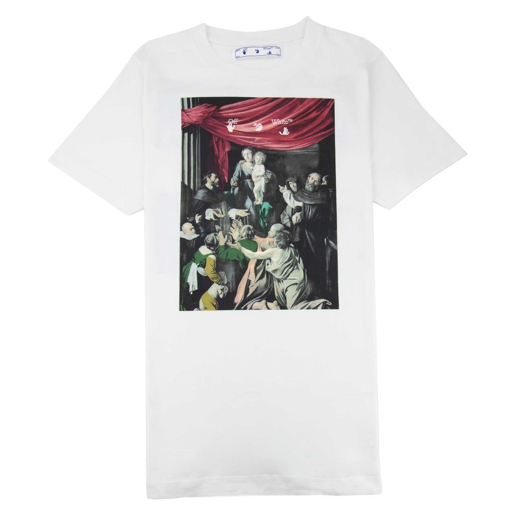 Off White Caravag S/s Printed T Shirt White/black
