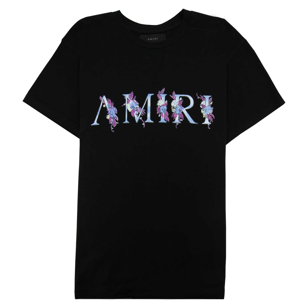 Amiri Floral Crewneck T Shirt Black