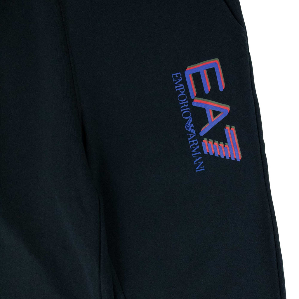 EA7 Triple Logo Press Stud Tracksuit Blue Notte