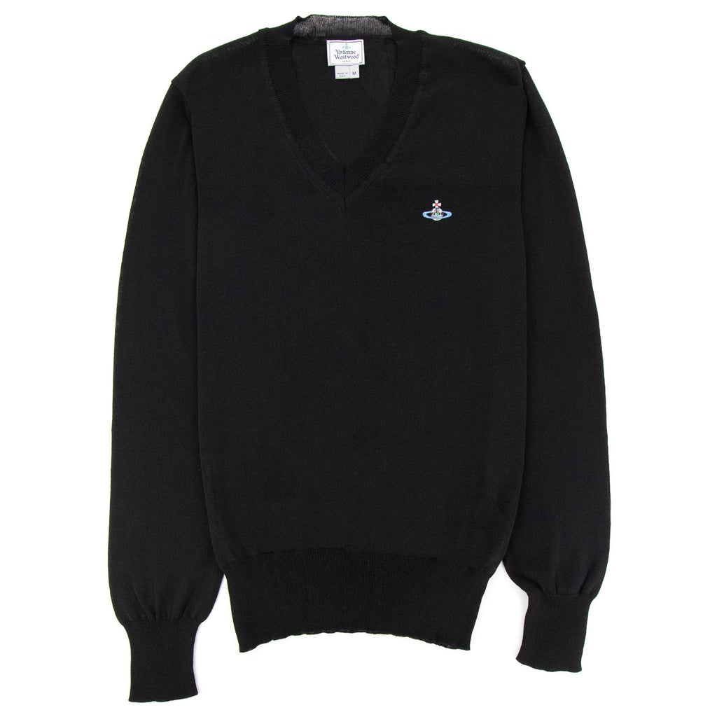 Vivienne Westwood V Neck Knitted Jumper Black