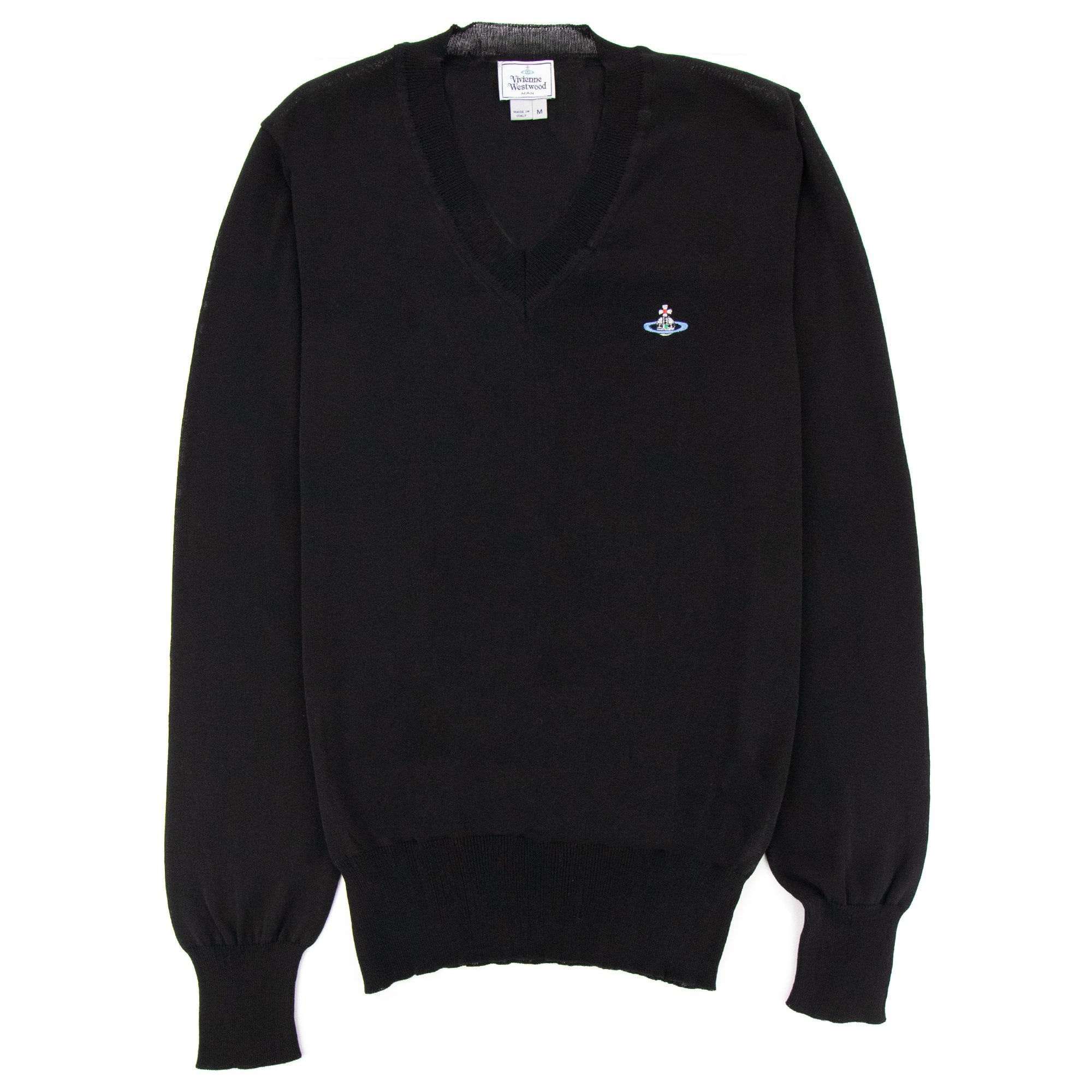 Vivienne Westwood V Neck Knitted Jumper Black