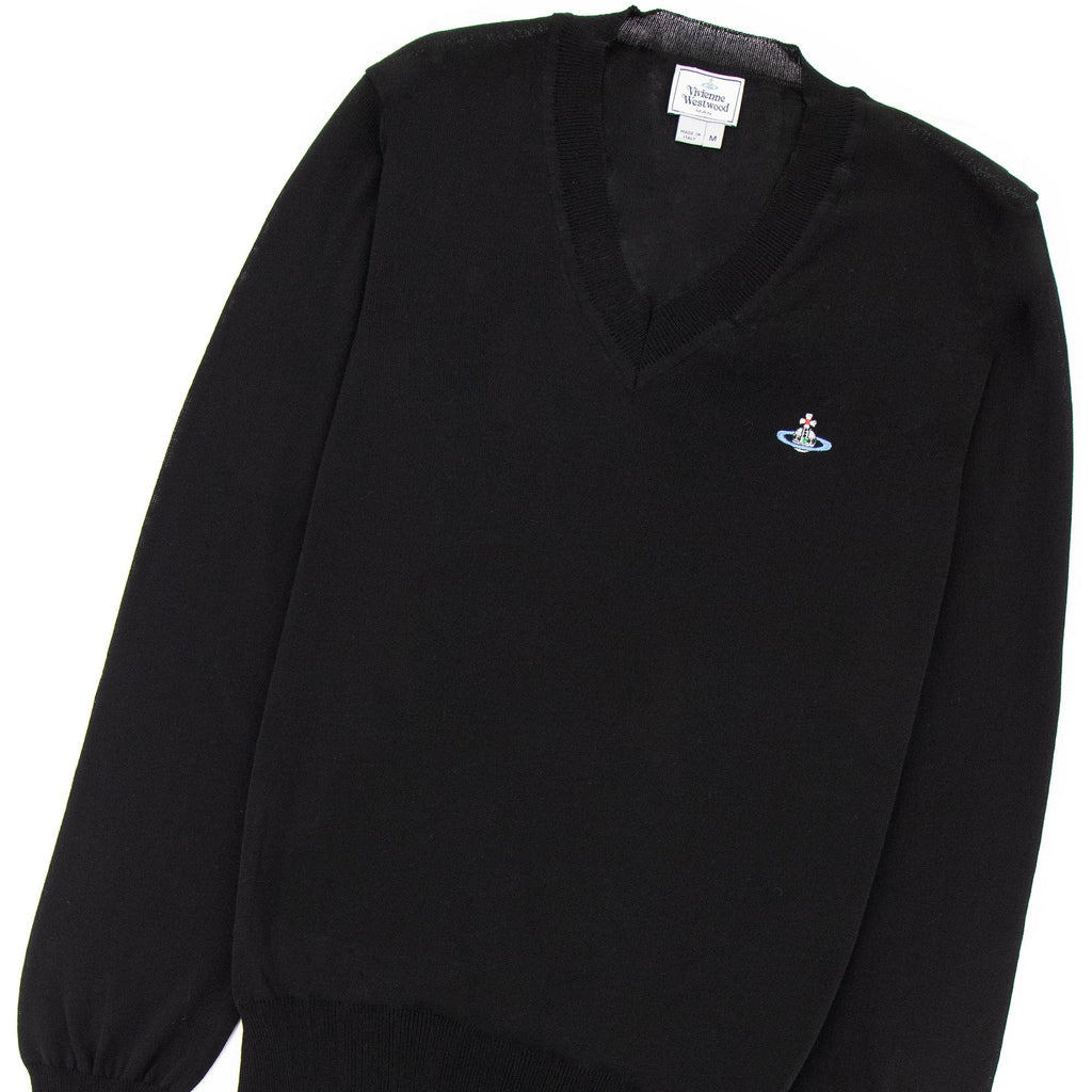 Vivienne Westwood V Neck Knitted Jumper Black