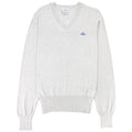 Vivienne Westwood V Neck Knitted Jumper Light Grey