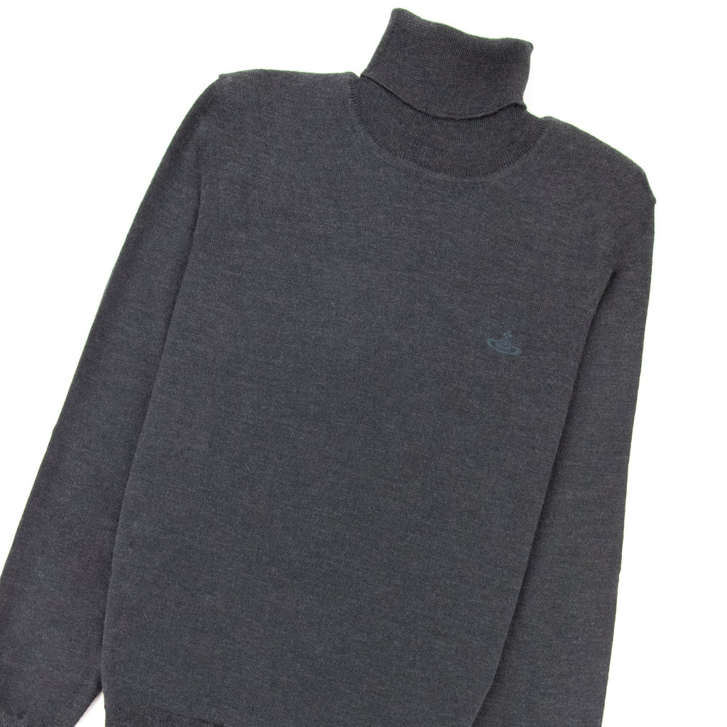 Vivienne Westwood Orb Roll Neck Jumper Dark Grey