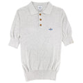 Vivienne Westwood Logo Short Sleeve Cotton Polo Light Grey