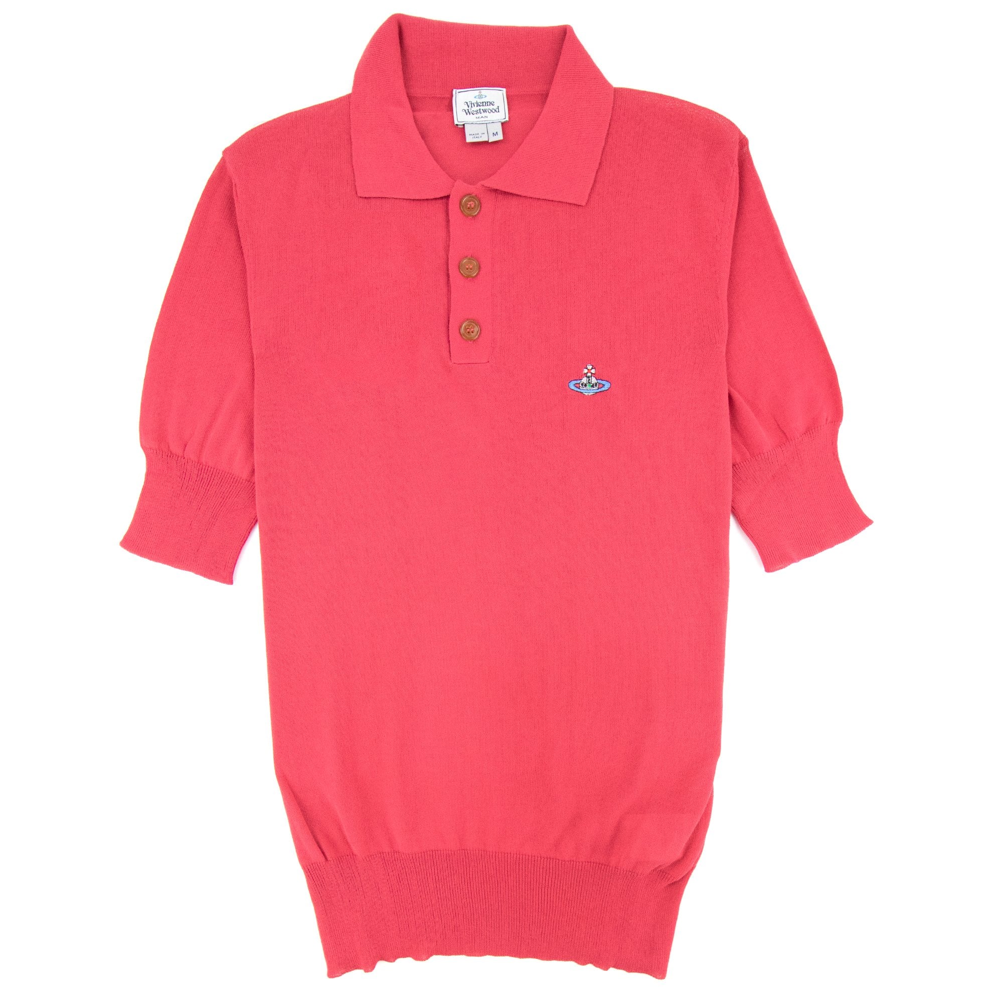 Vivienne Westwood Logo Short Sleeve Cotton Polo Pink