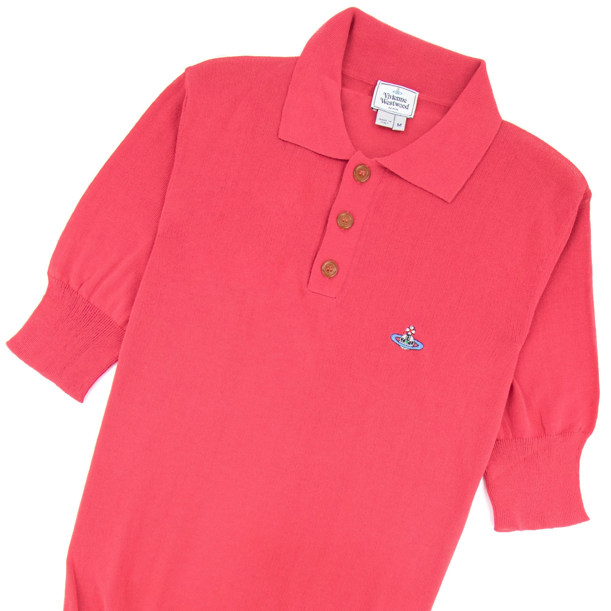 Vivienne Westwood Logo Short Sleeve Cotton Polo Pink