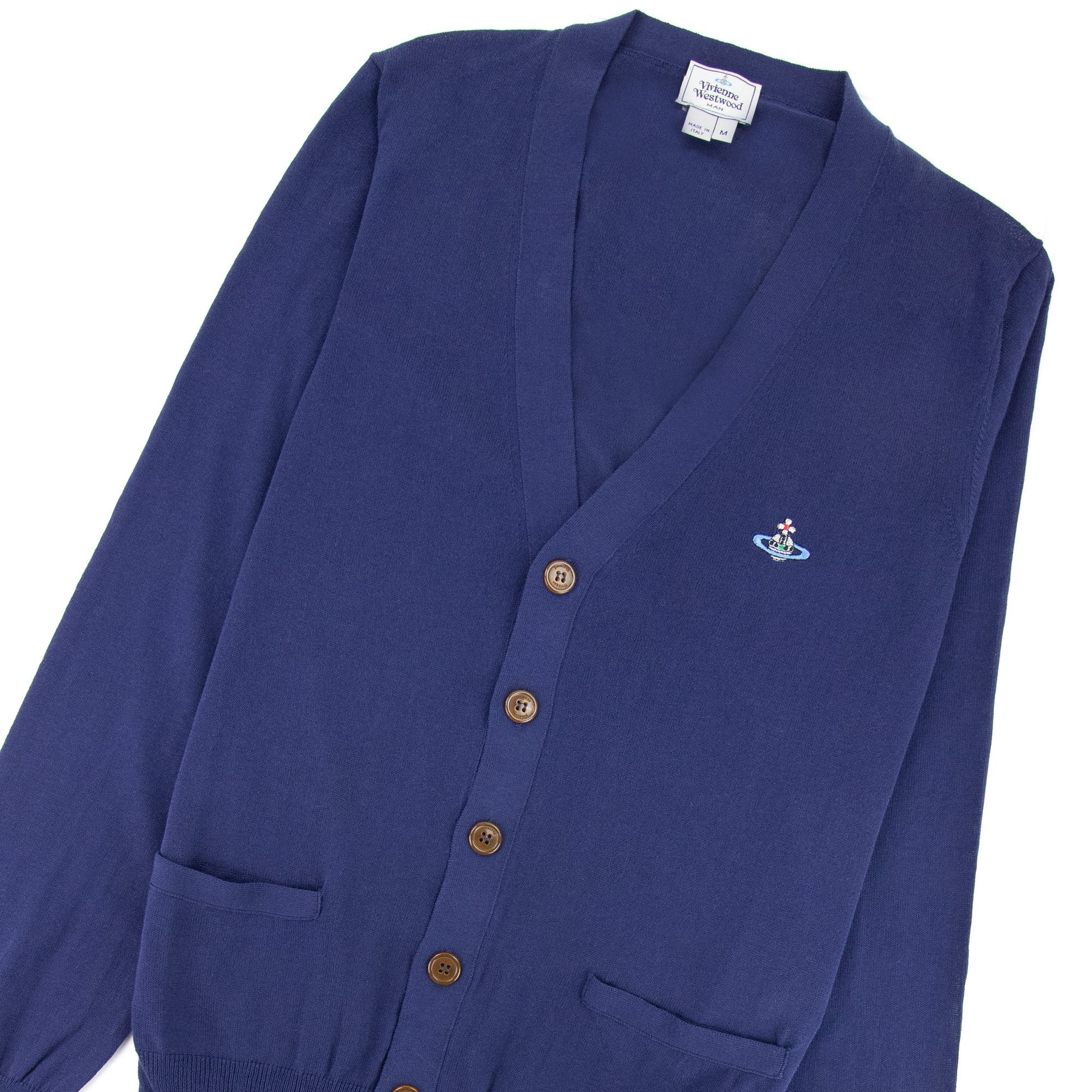 Vivienne Westwood Orb Logo Knitted Cardigan Royal Blue | ONU – Onu