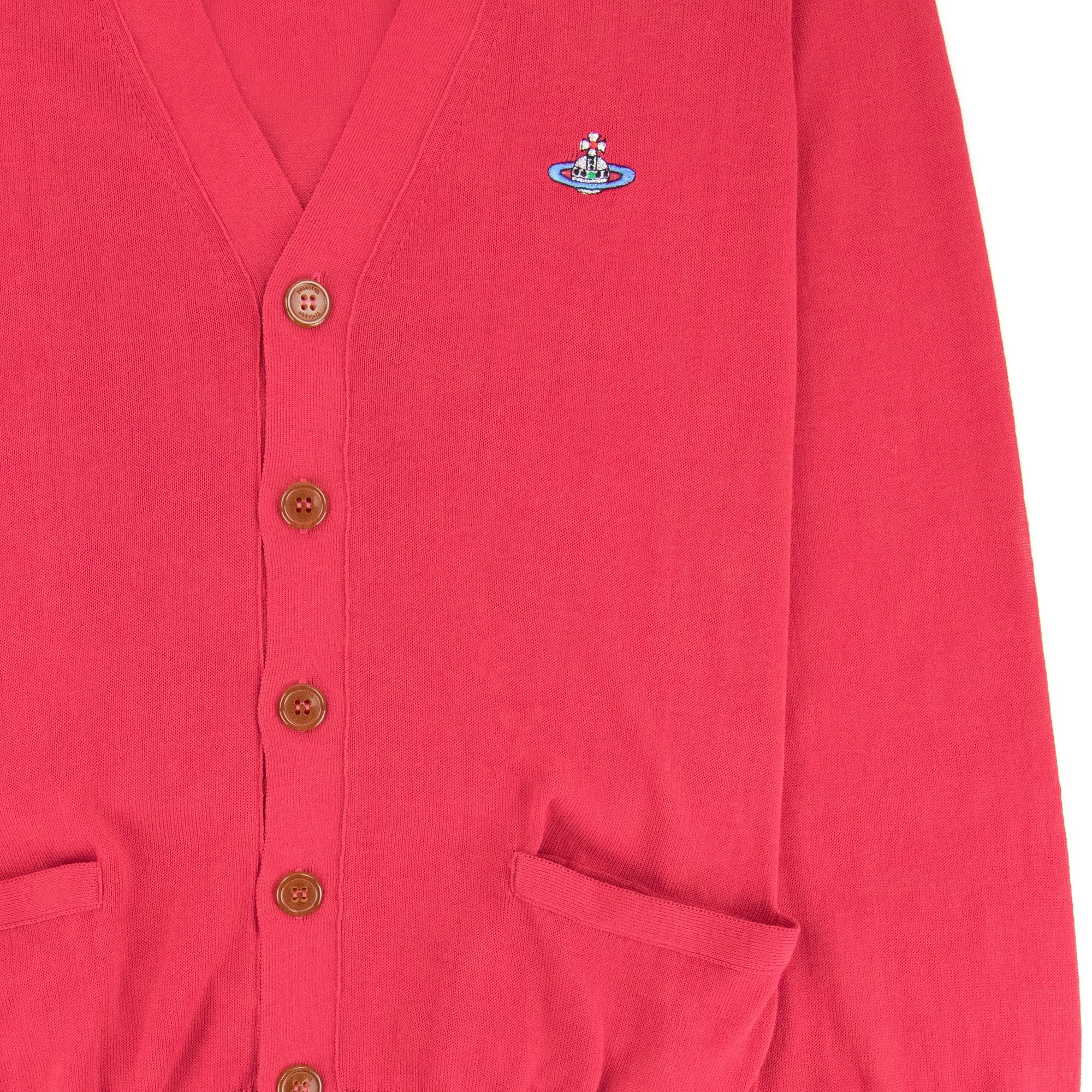 Vivienne Westwood Orb Logo Knitted Cardigan Pink