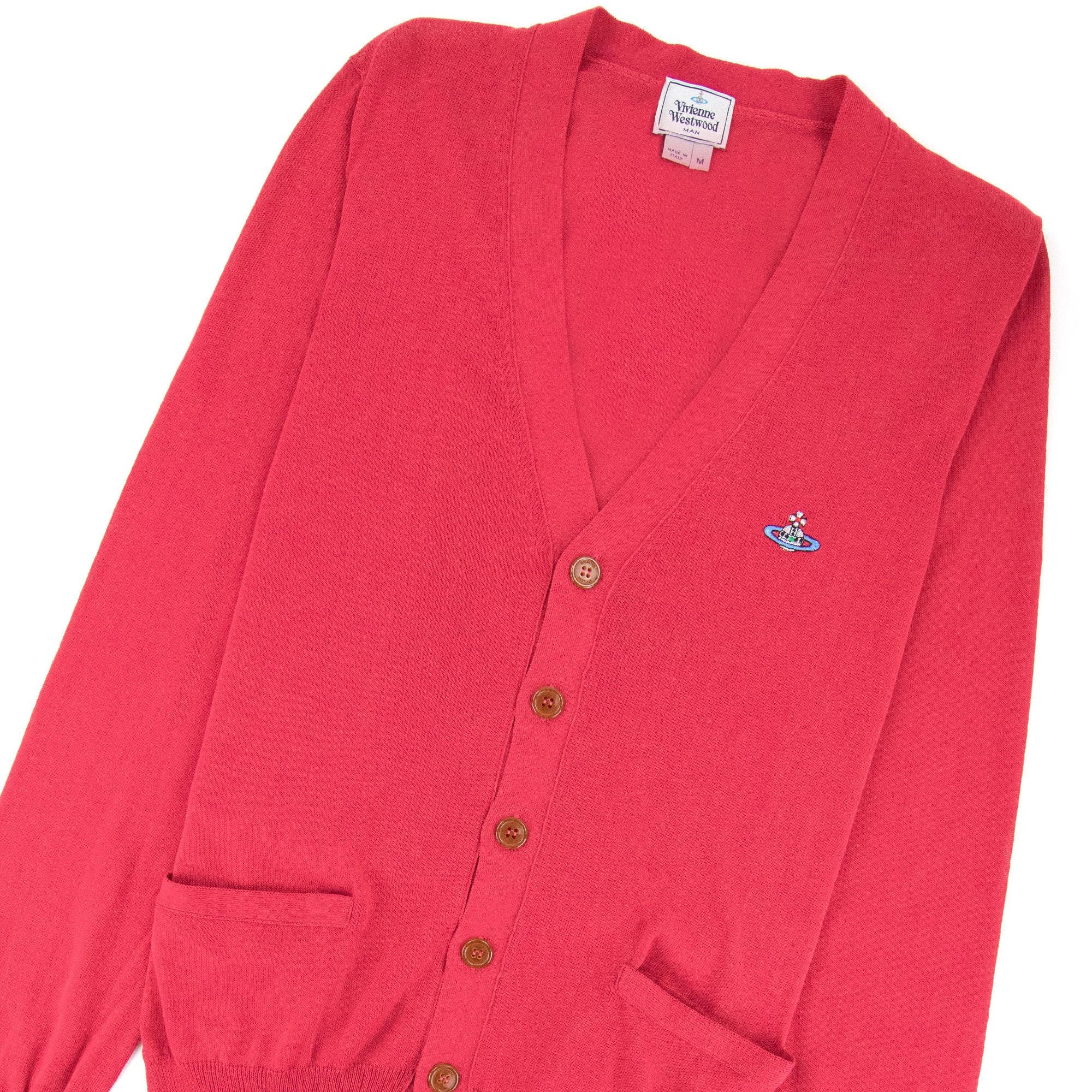 Vivienne Westwood Orb Logo Knitted Cardigan Pink