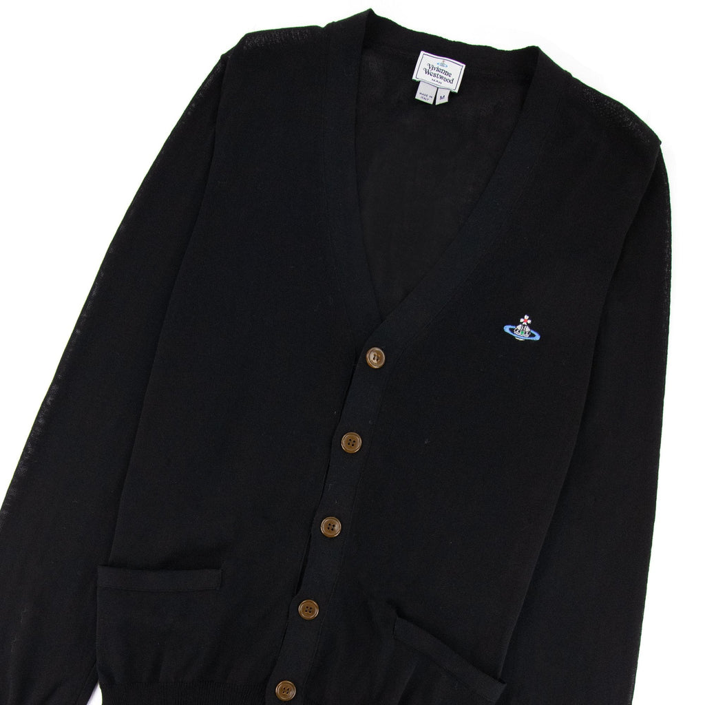 Vivienne Westwood Orb Logo Knitted Cardigan Black