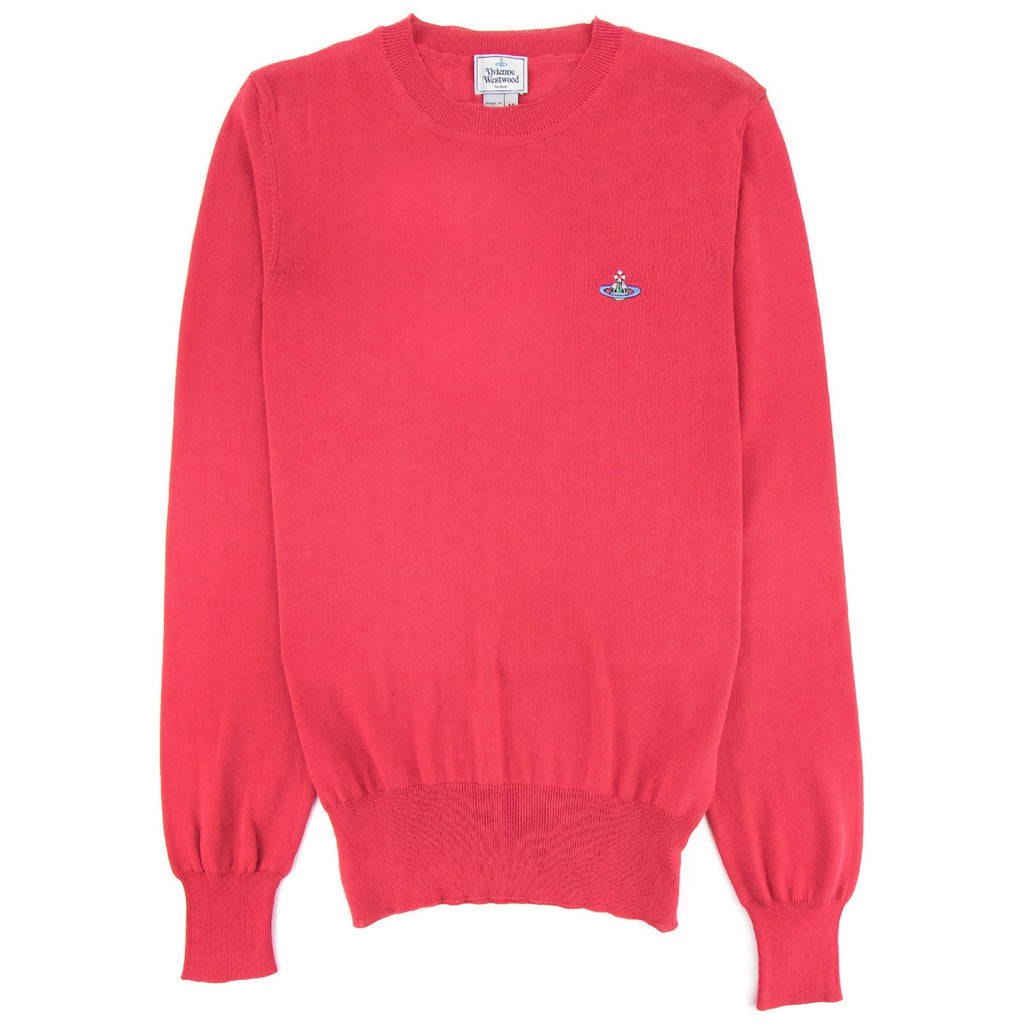 Vivienne Westwood Orb Logo Crewneck Knitted Sweatshirt Pink