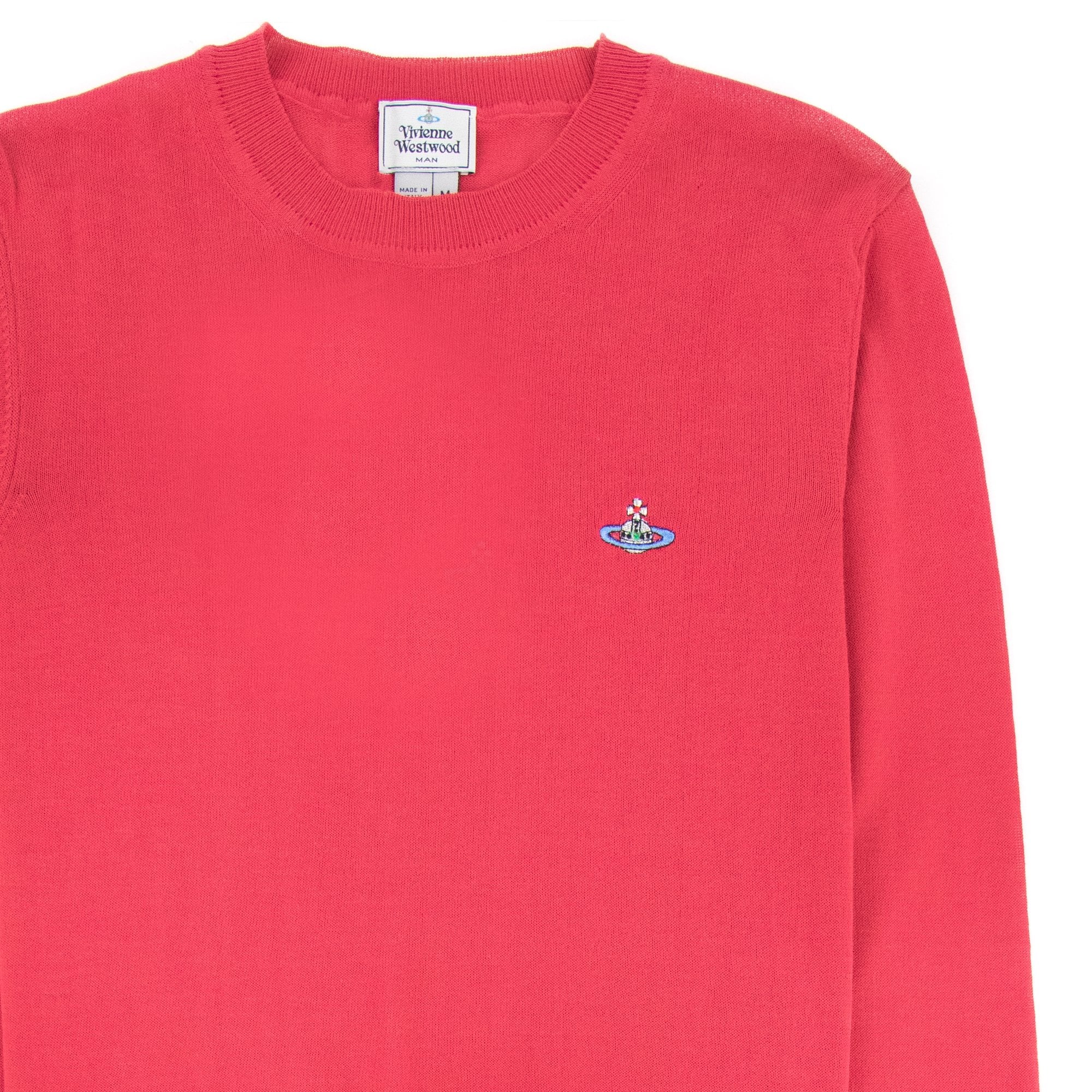 Vivienne Westwood Orb Logo Crewneck Knitted Sweatshirt Pink