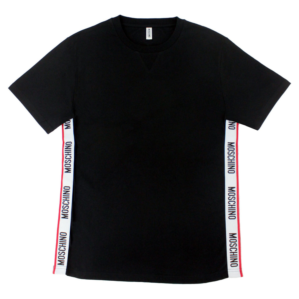 Moschino Underwear Side Tape Logo T Shirt Black 0555