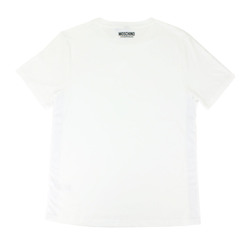 Moschino Underwear Side Tape Logo T Shirt White 0001