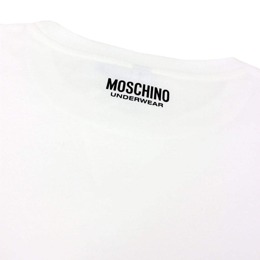 Moschino Underwear Side Tape Logo T Shirt White 0001