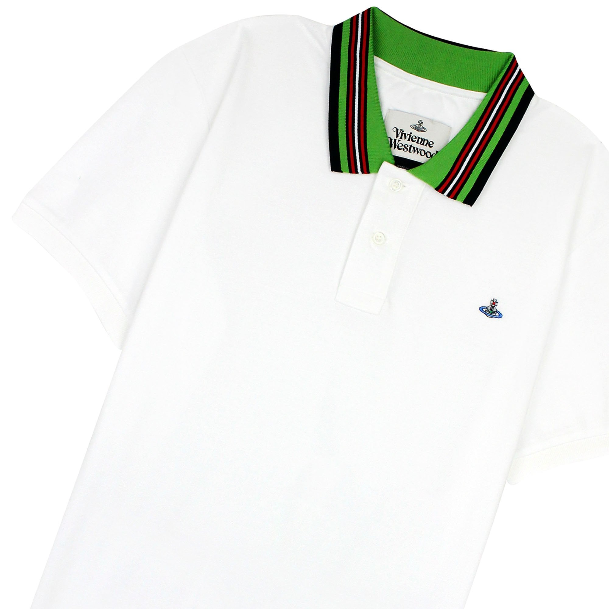 Vivienne Westwood Classic Polo Stripe Collar White