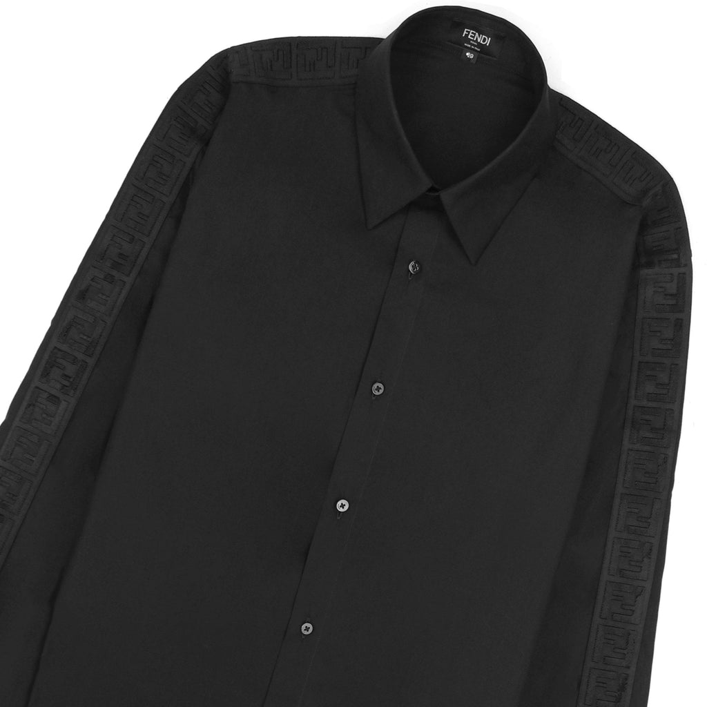 Fendi Embossed Jacquard FF Logo Shirt Black