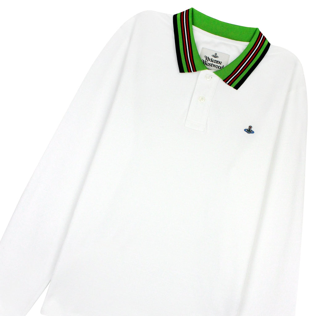 Vivienne Westwood Ls Polo Stripe Collar White