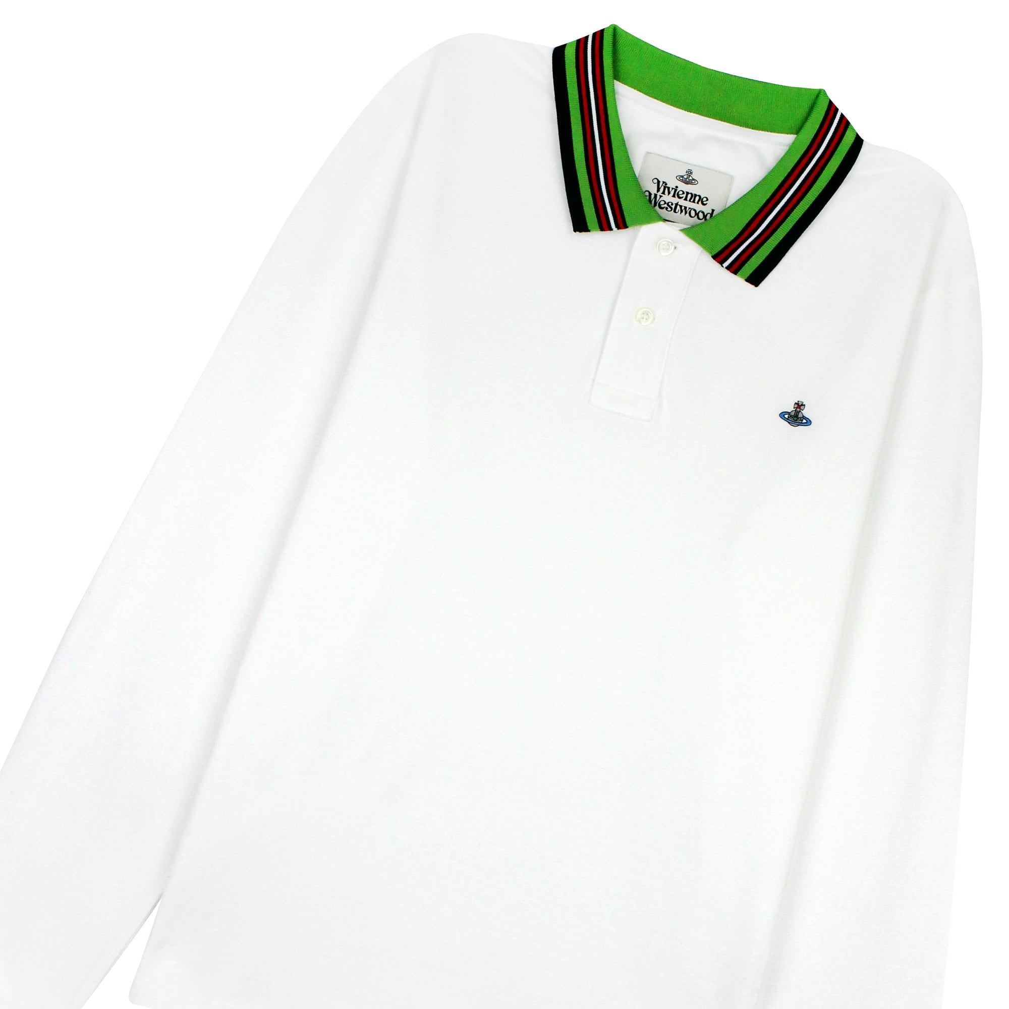 Vivienne Westwood Ls Polo Stripe Collar White