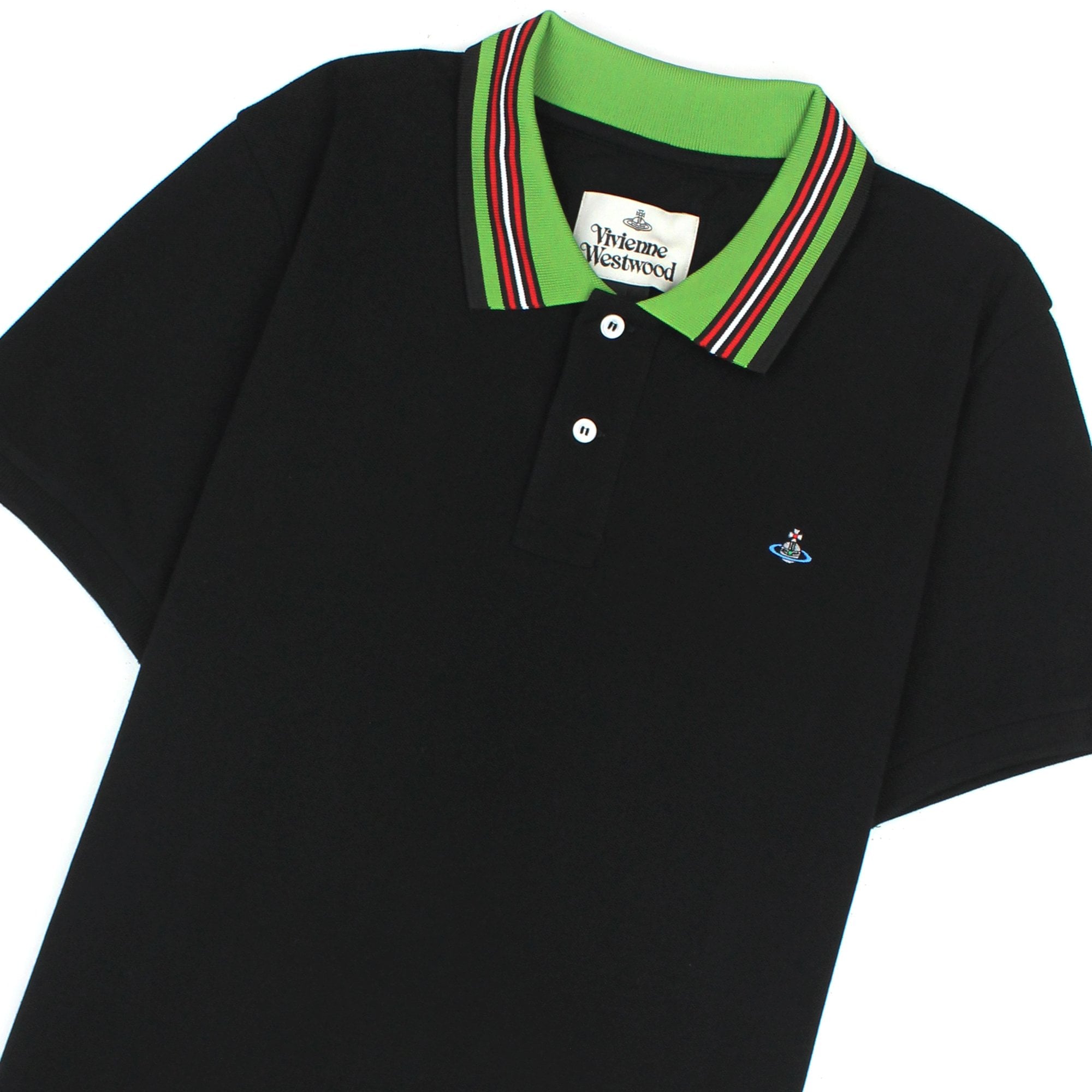 Vivienne Westwood Classic Polo Stripe Collar Black