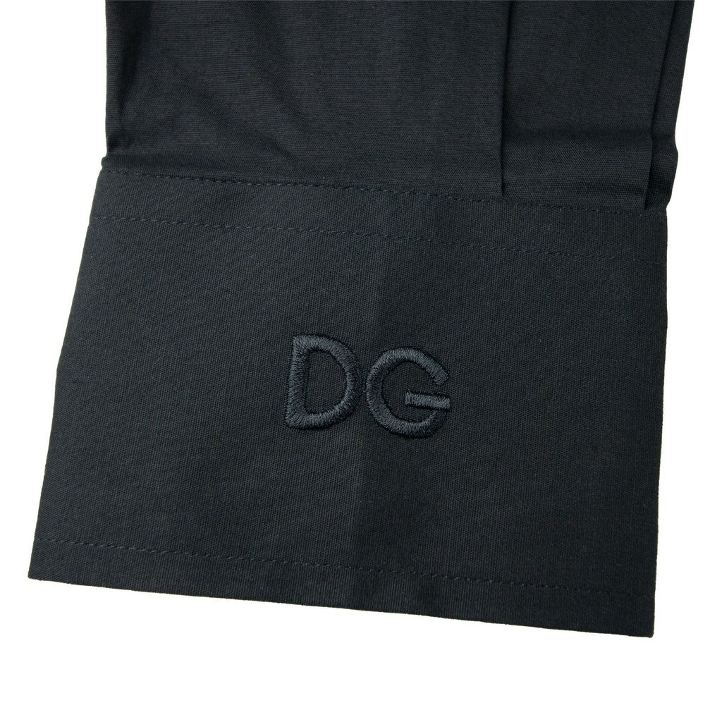 Dolce & Gabbana Gold Fit Logo On Sleeve Shirt Black