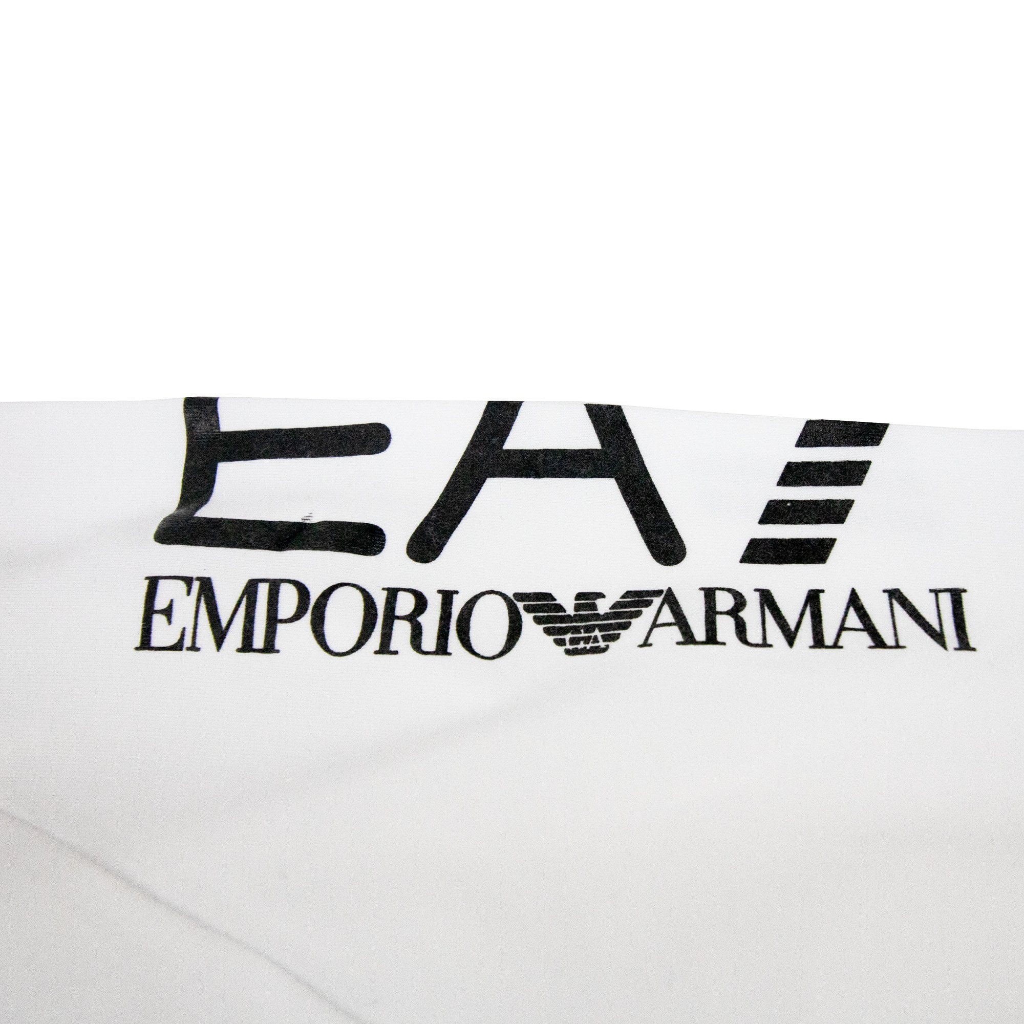 EA7 Train Arm Big Logo Short Sleeve Polo White