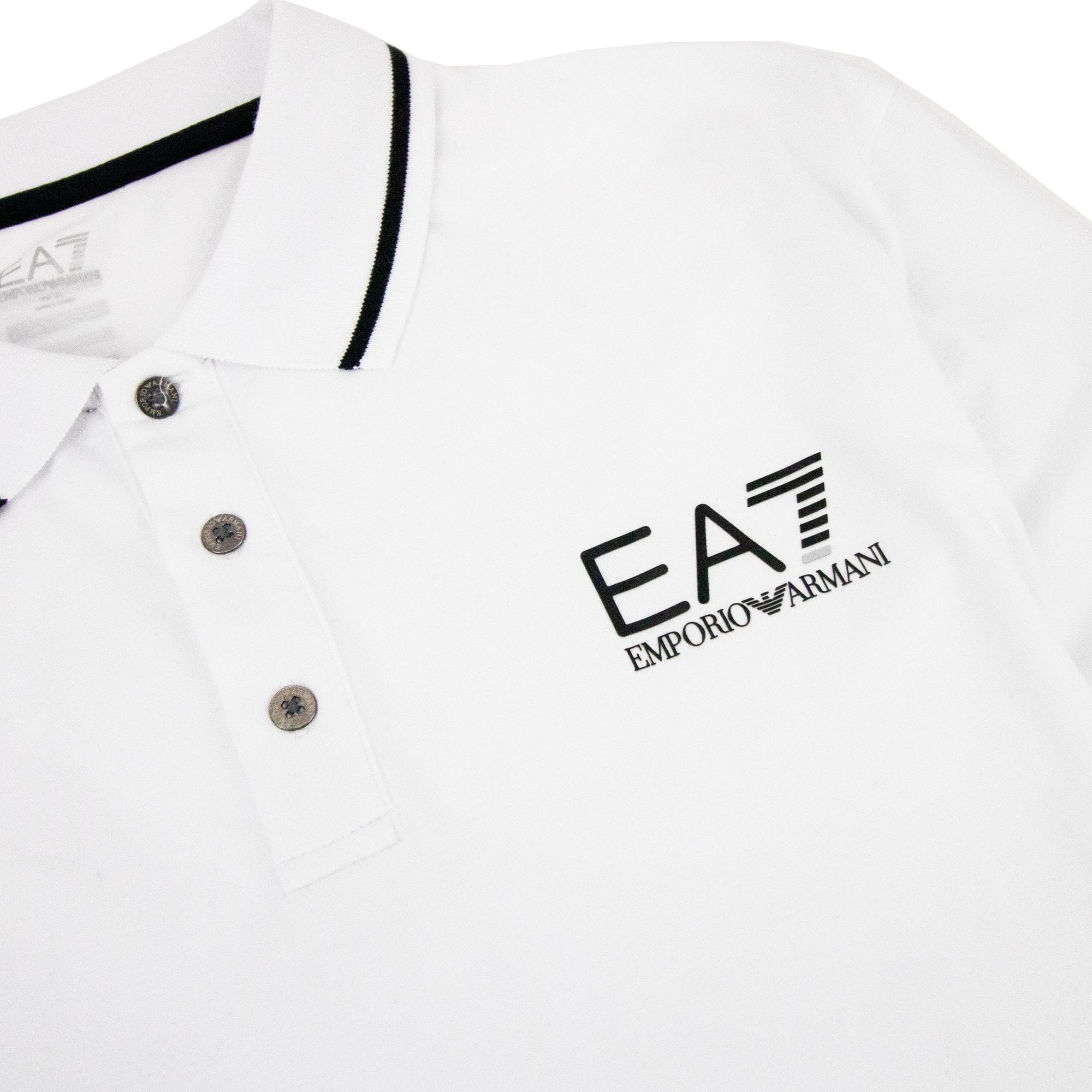 EA7 Train Core ID Long Sleeve Polo Shirt White
