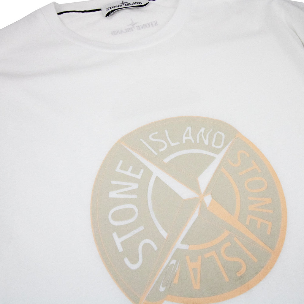 Stone Island Rubber Compass Logo Tshirt White