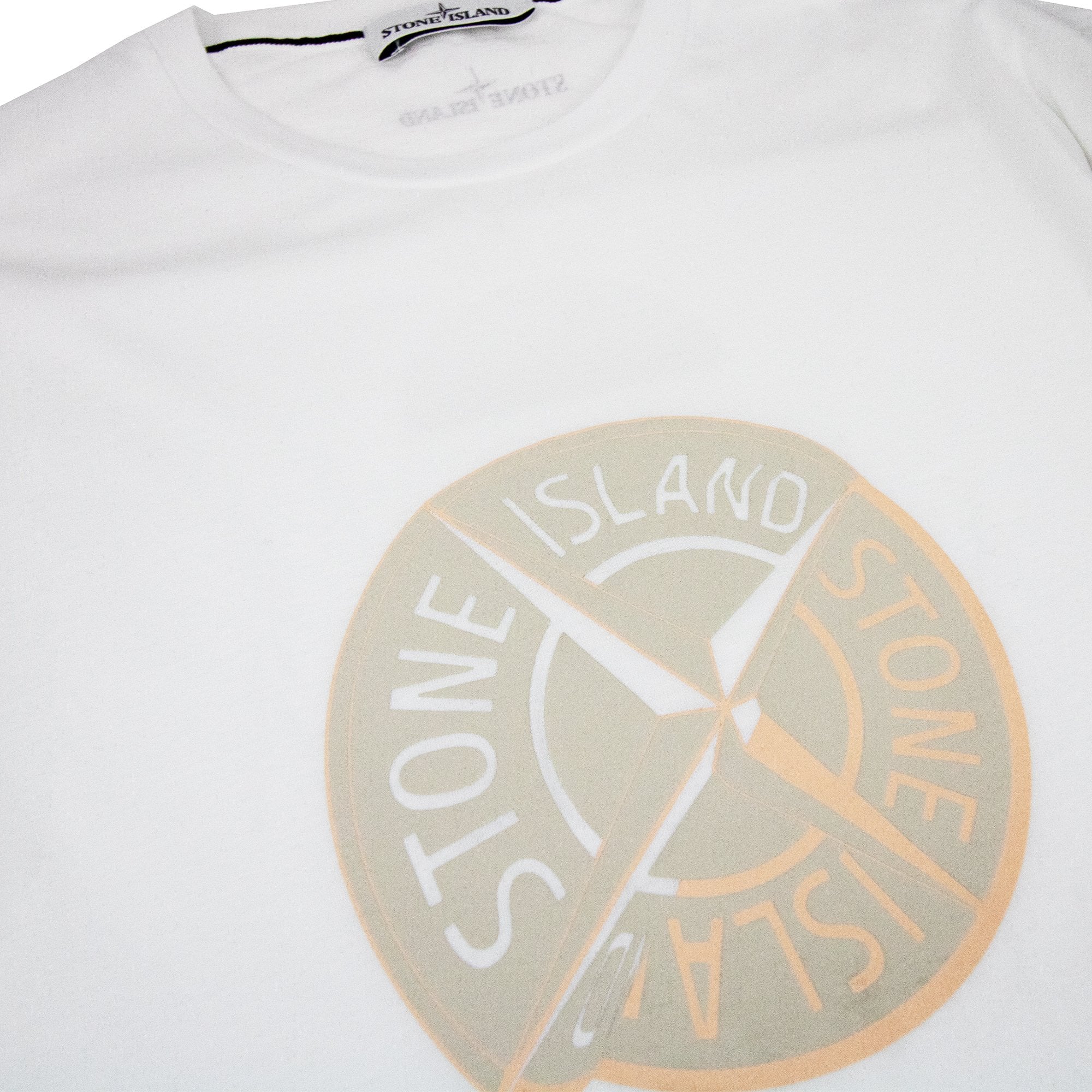 Stone Island Rubber Compass Logo Tshirt White