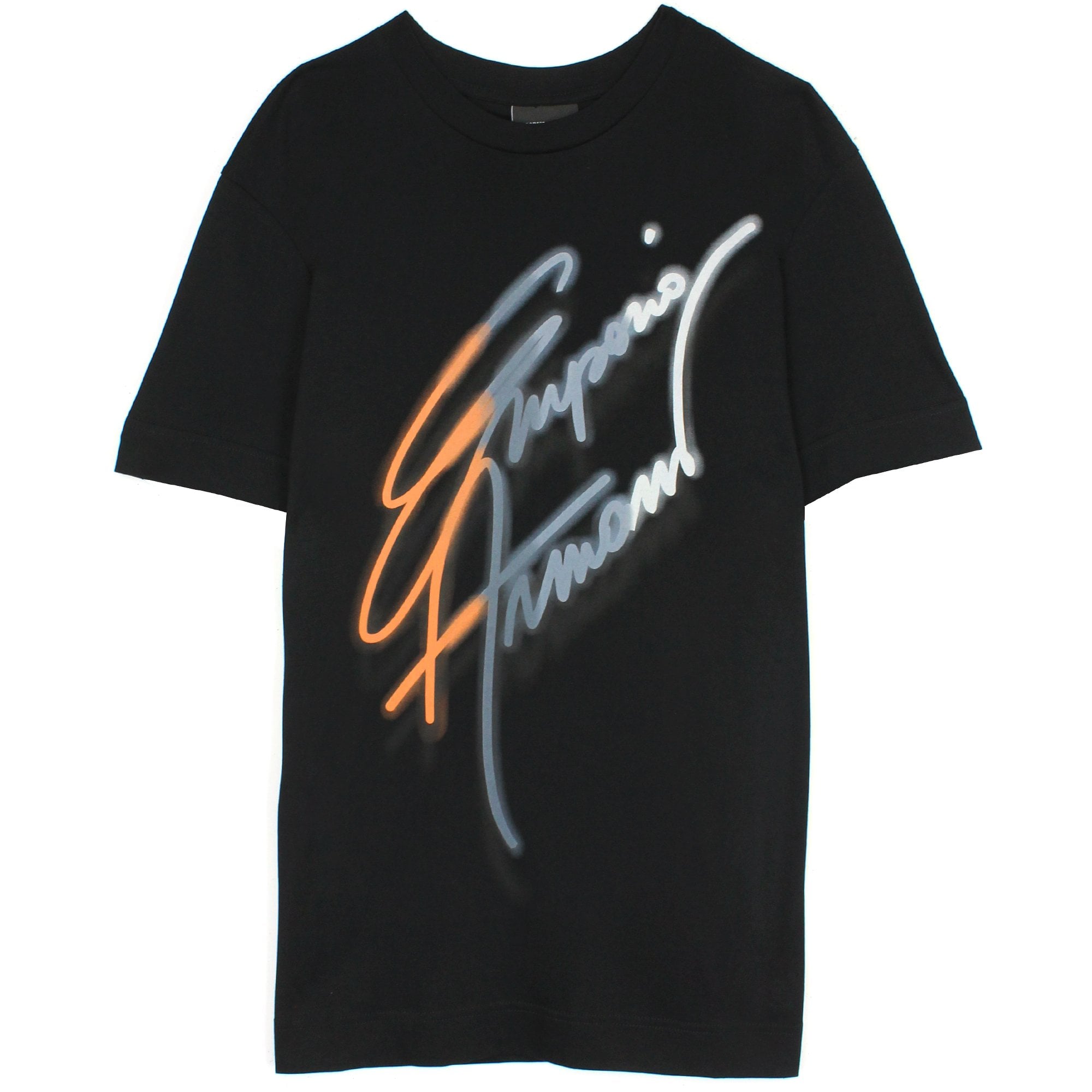 Emporio Armani Large Signature Logo T Shirt Black 999