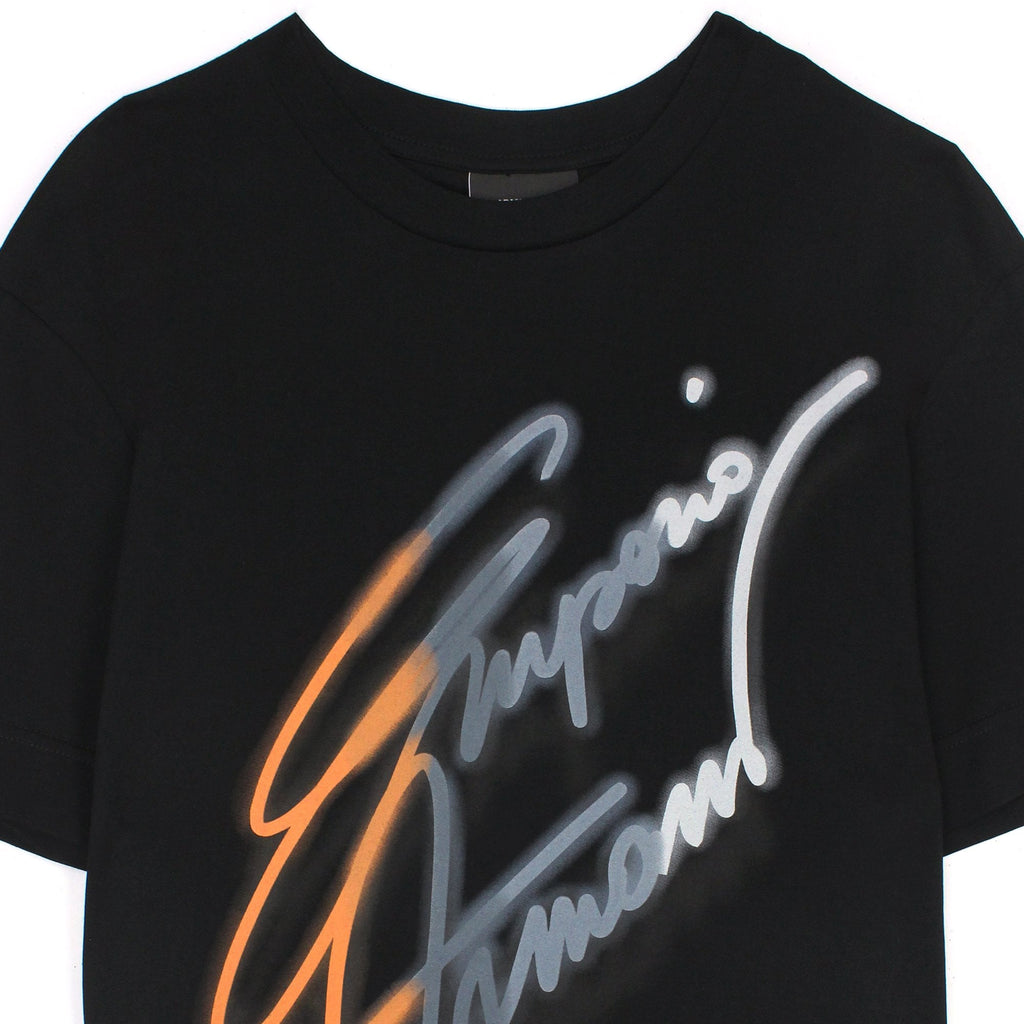 Emporio Armani Large Signature Logo T Shirt Black 999