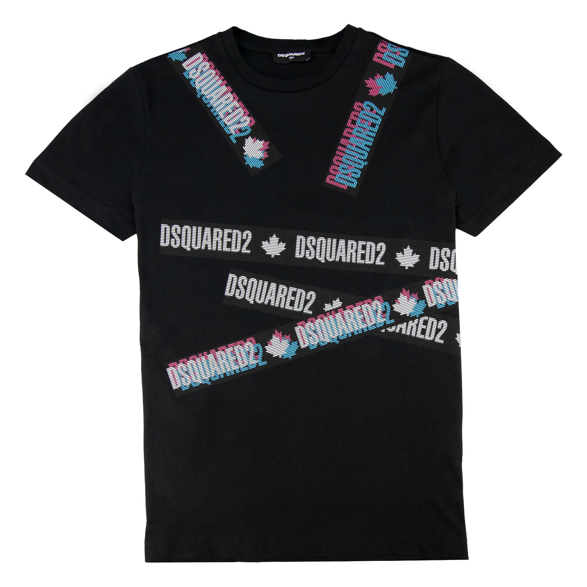 Dsquared2 Kids Logo Banner Tshirt Black