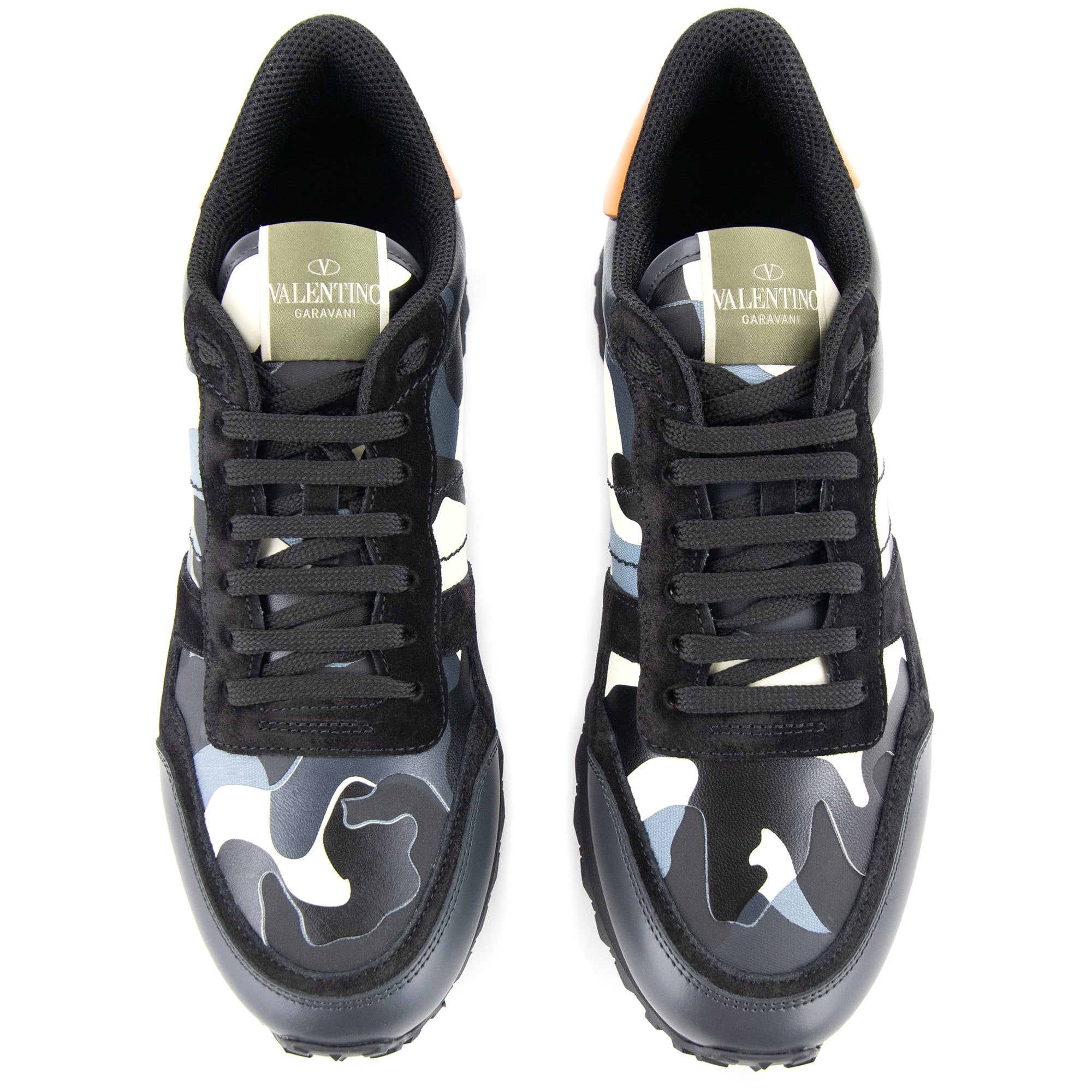 Valentino Rockstud Camouflage Trainers Grey Re8