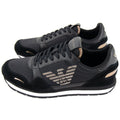 Emporio Armani Cordura Inserts Side Logo Trainers Black