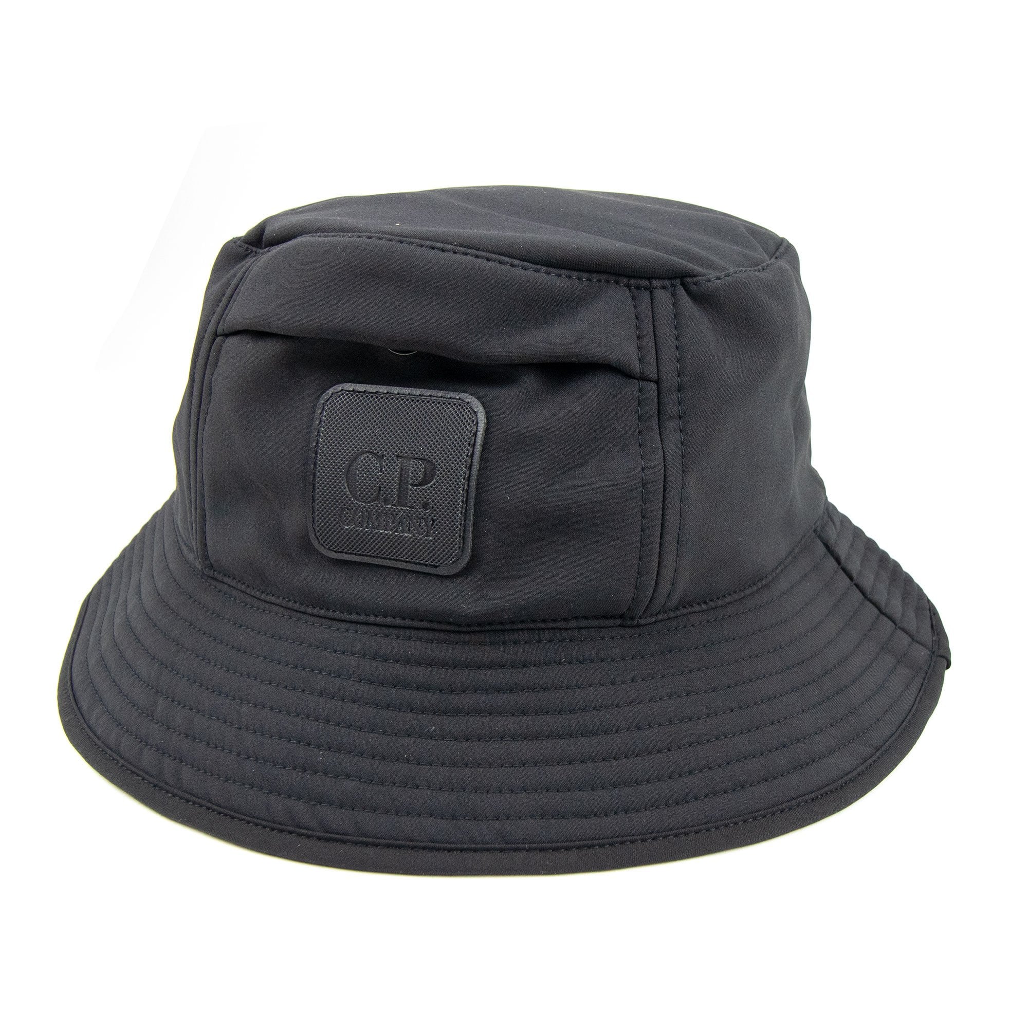C.P. Company Logo Badge Bucket Hat Black 999