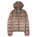 Dolce & Gabbana Logo Hooded Puffa Jacket Brown